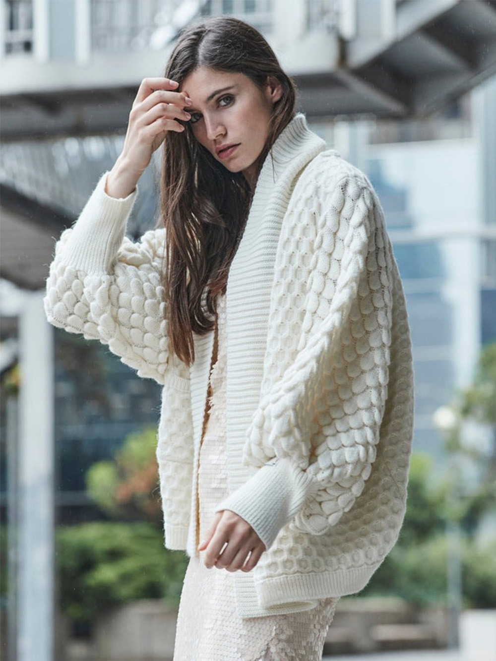 Fardo de chaqueta de lana de mujer calidad primera