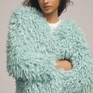 Fardo americano de sueter de mujer shaggy categoria segunda